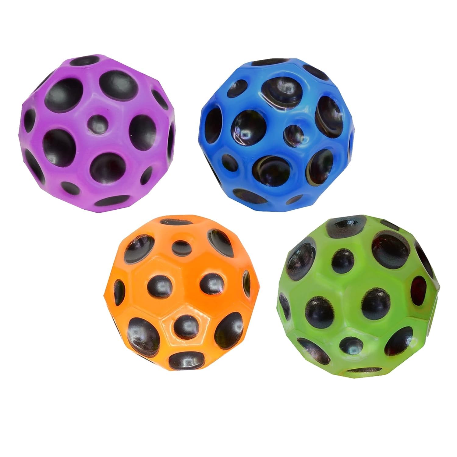 WISHKEY Crazy Bounce Moon Ball for Kids, Soft Rubber High Bouncing Ball, Moon Textured Ball, Anti-Stress Bouncing Ball for Adults, Sports Training Ball, Childrens Sensory Ball, Assorted (Pack of 4) (B0D5VJVXNZ) Amazon Price History, Amazon Price Tracker