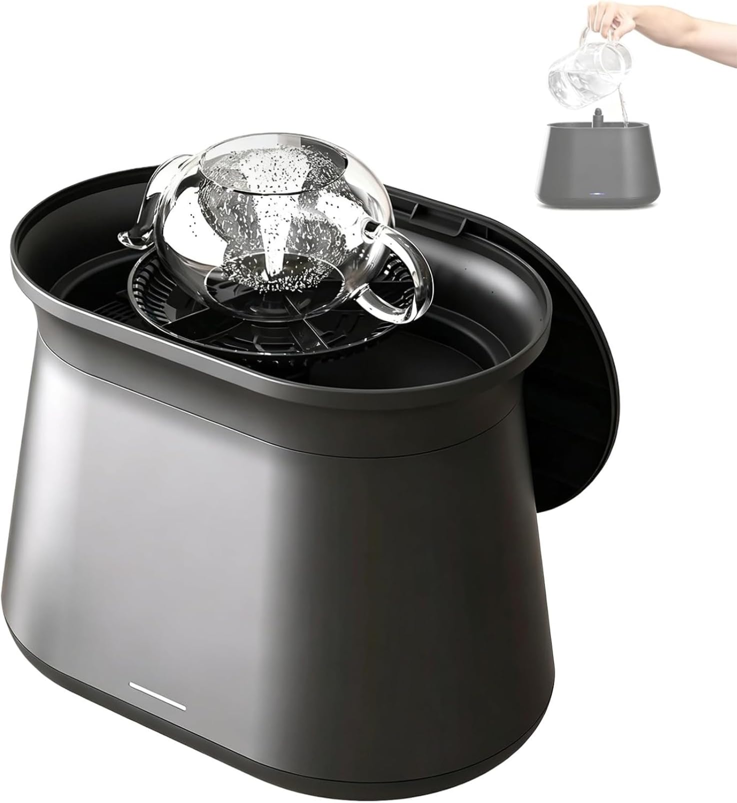 Enjuagador de vidrio eléctrico y lavadora automática de tazas de 1.7L