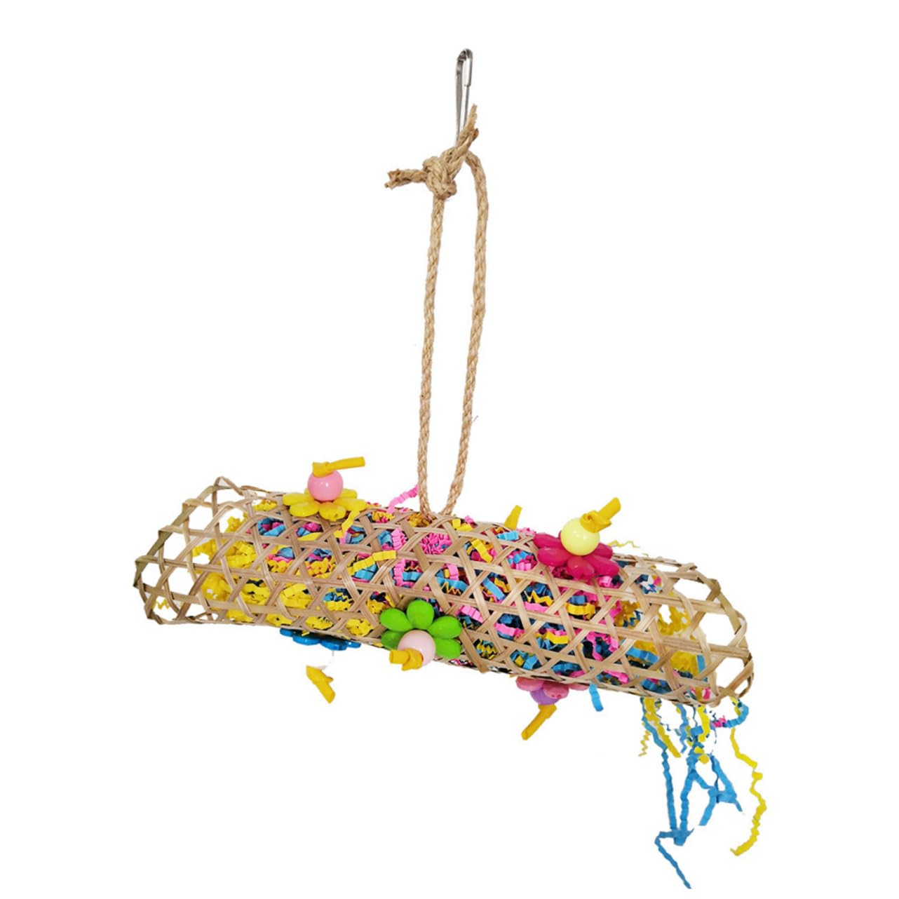 YARNOW 8 Pz giocattolo del pappagallo pets giocattoli Set di giocattoli per pappagalli per pappagalli appesi piccoli per uccelli ciondolo pappagallo morso