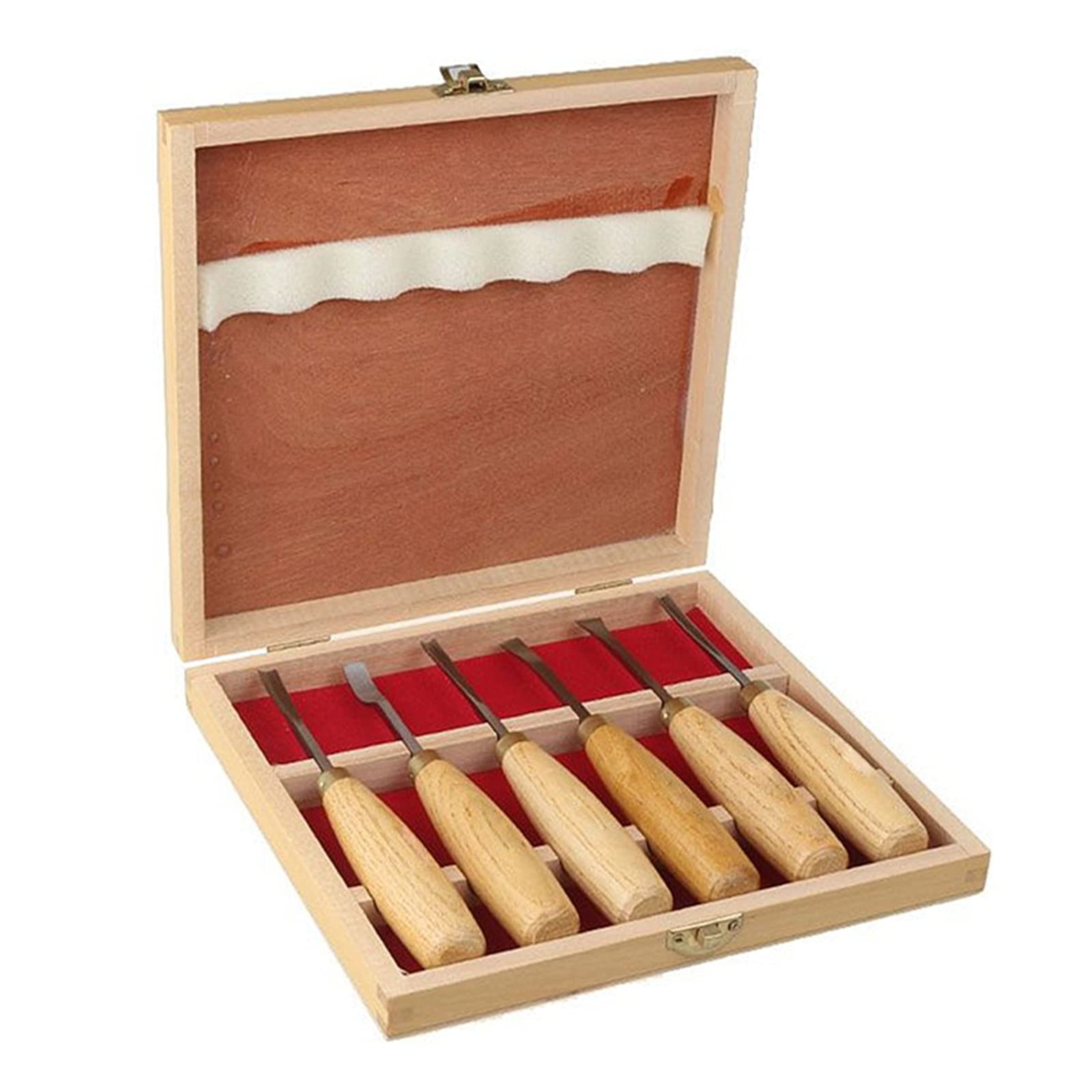 AGAATI Juego escultórico de 6 uds, Cuchara de separación en V, gubia de Cola de pez, Tallado en Madera, Manos de carpintería para tallar cincel de gubia de Madera