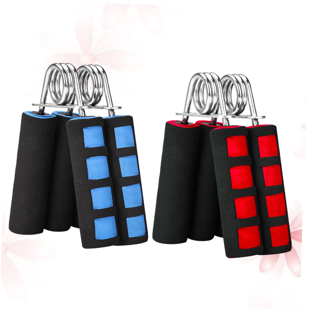 FRCOLOR 4Pcs Hand Grippers Wrist Force Trainer for Finger Rehabilitation Non Slip Comfort Strength Training for Arm and Wrist Home Gym Equipment Red Blue