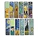 Van Gogh Bookmarks (12-Pack) - Starry Night - Sunflowers - Irises - Art Paintings Bookmarker - Cool Bookmarker for Men and Women - Best Quality Stocking Stuffers