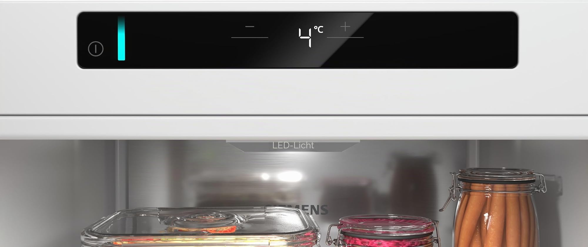 Siemens iQ300 Freistehender XXL Kühlschrank 186,2 x 59,5 cm, KS36NVICG, 402 L Kühlen, Total noFrost, hyperFresh 0°C Schubladen, LED-Beleuchtung, Metall-Rückwand, antiFingerprint Edelstahl