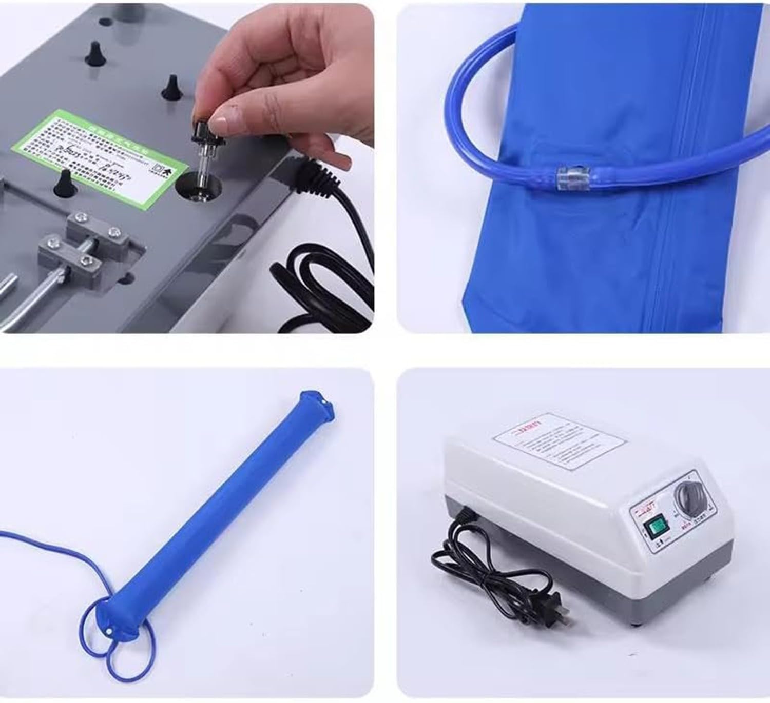 Colchón Antiescaras De Presión Alternante con Compresor Ajustable De Ciclo Alterno,Soporte De Presión Alternante,Colchón Inflable,Poco Ruidoso Escaras Grado I, II Y III,Cargable 135 Kg