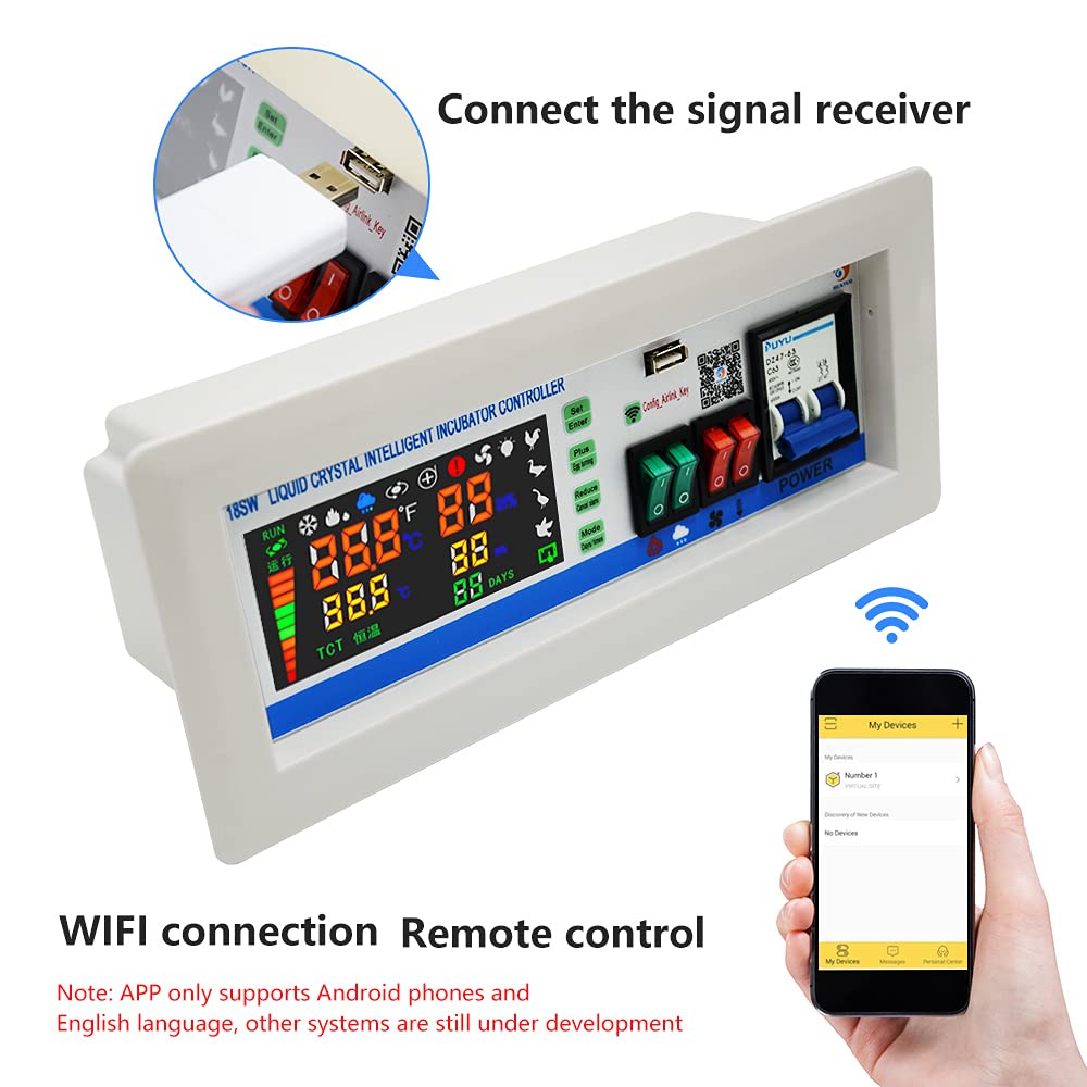 Controlador de Humedad Controlador de Temperatura Digital Controlador automático de incubadora termostato Digital Sensor de Temperatura y Humedad Laboratorio 110V-240V / 1000W