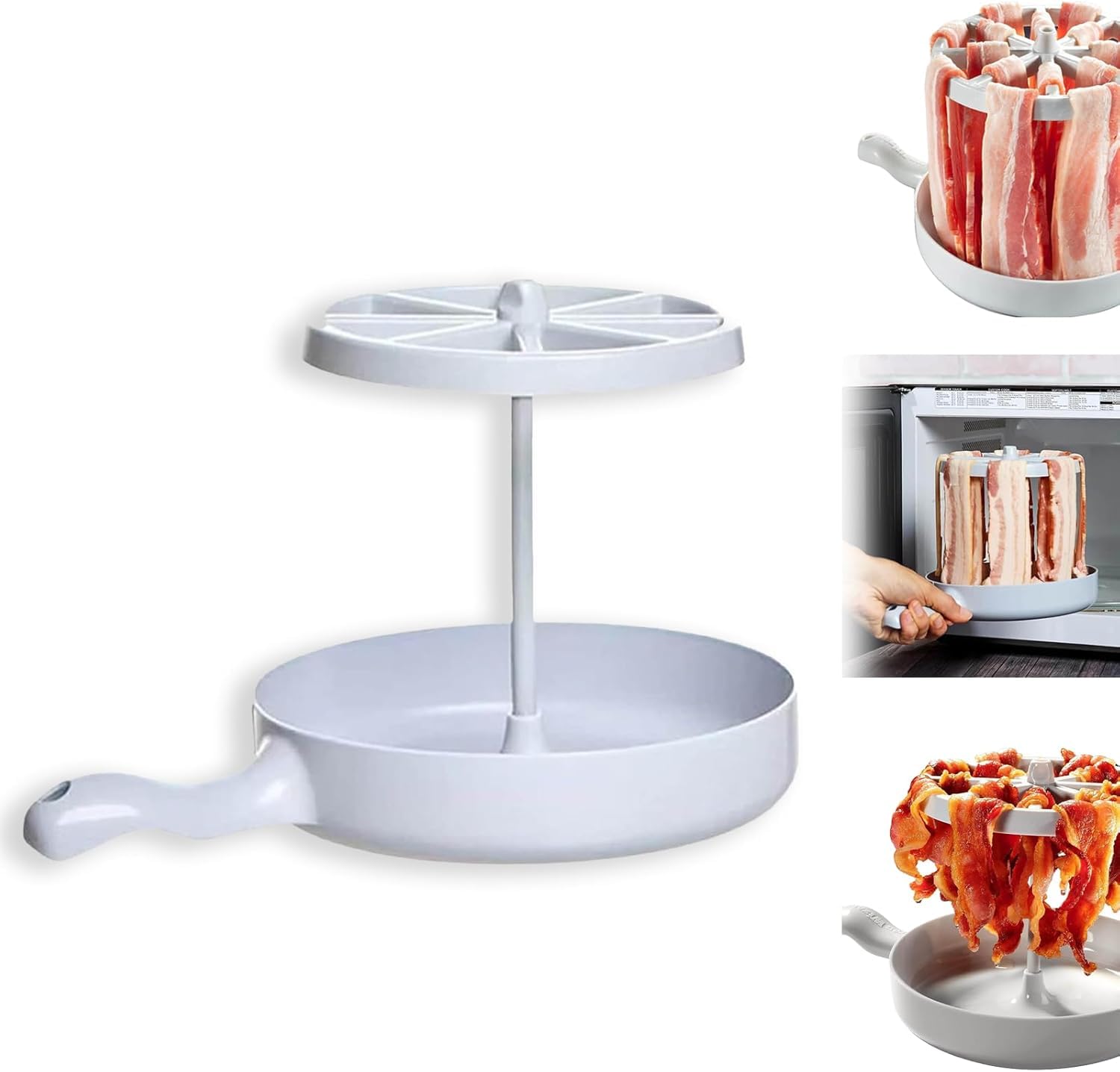 Microwave Bacon Tray, Crispy Bacon Maker Microwave Bacon Rack Bacon Cooker for Microwave, Oven Microwave Barbecue Grill For Oven Cooking Cookware