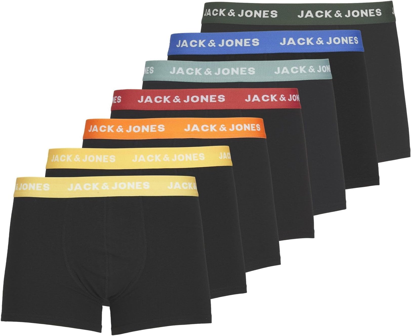 JACK& JONES 7-Pack Basic Trunks Boxers Short Underwear Logo Print JACVITO Fashion