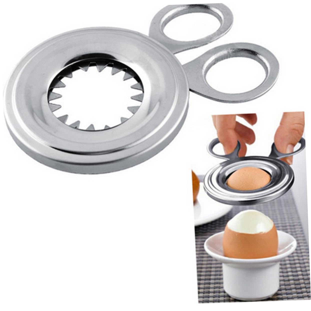 Ciieeo Egg Omelette Device Egg Topper Cutter Stainless Steel Scissor Kitchen Gadget