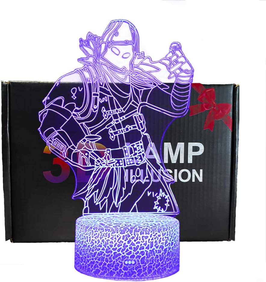 3D Illusion Night Light 7 Colors LED Touch Table Lamp with Remote Control for Kids Birthday Gift