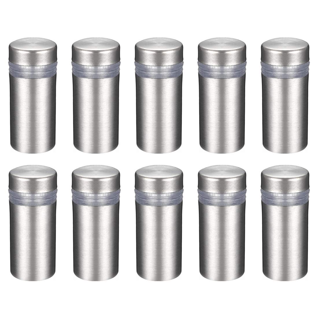 sourcing map 1/2 Dia x 1"(12x25mm) Standoff Screws Wall Mount Sign Holders Acrylic Glass Nails 10pcs