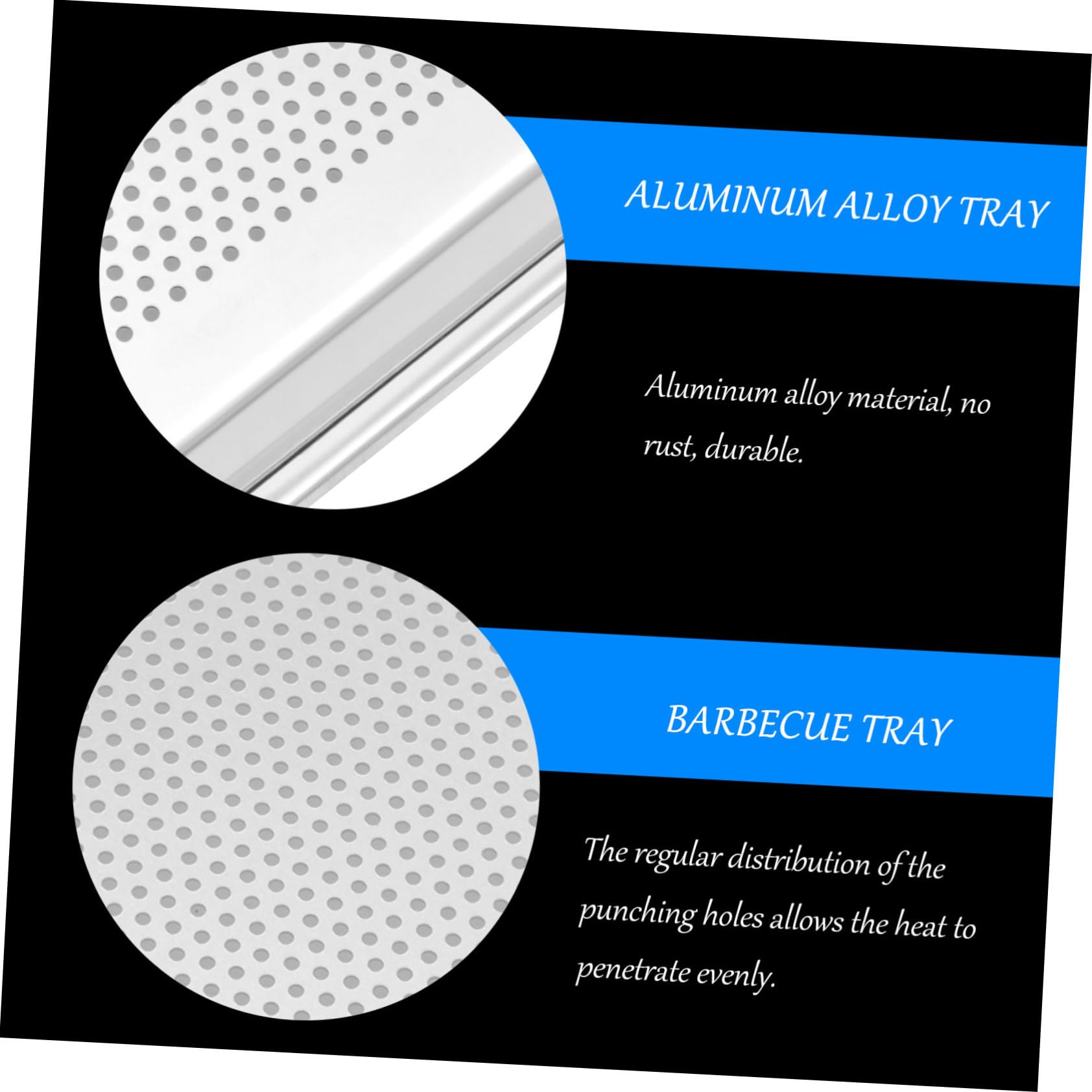 OUNONA Plaque De Cuisson Perforée Rectangulaire En Alliage D'aluminium, 1 Plat à Rôtir Pratique, Pour Pizza Et Gâteau, Adaptée Au Four Et Barbecue, Facile à Nettoyer, Usage Polyvalent