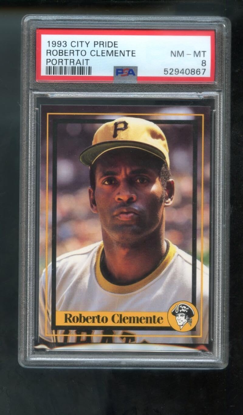 1993 City Pride Bread Roberto Clemente PSA 8 Graded Baseball Card MLB Portrait Pittsburgh Pirates ProStar