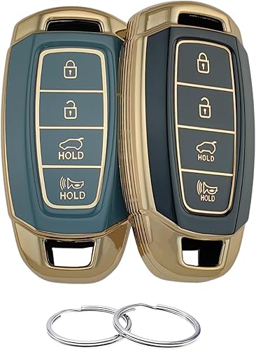 Funda para llavero de TPU compatible con Hyundai Accent Azera Elantra GT Kona Veloster Veloster N 95440G80004X 2017-2021 (no para llaves con botones