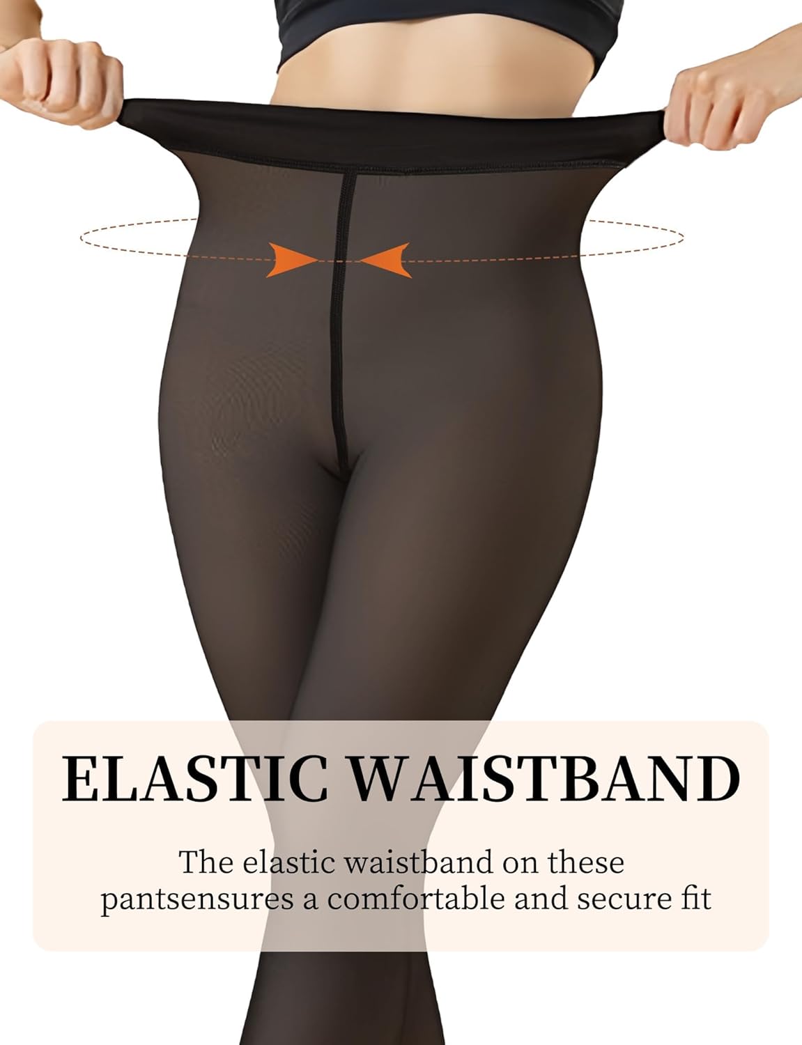 Buauty Fleece Lined Tights Sheer for Women-Fake Translucent Thermal Leggings High Waist Thick Warm Pantyhose for Winter - Image 2