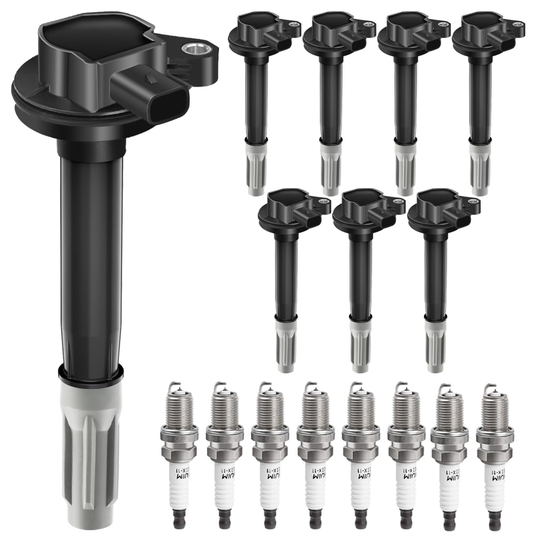 ZYFZZDS UF824 Set of 8 Ignition Coil Packs and Spark Plugs, Fit for 2016-2017 Ford F-150 V8 5.0L, Fit for 2016-2017 Ford Mustang V8 5.0L, Replaces