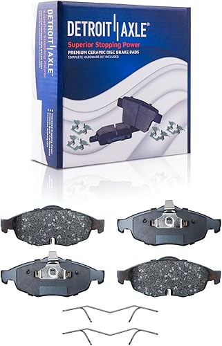 Miniatura 82 de Detroit Axle - Kit de freno para pastillas de freno de cerámica Ford Mustang Base GT 2000 2001 2002 2003 con repuesto de hardware delantero y trasero