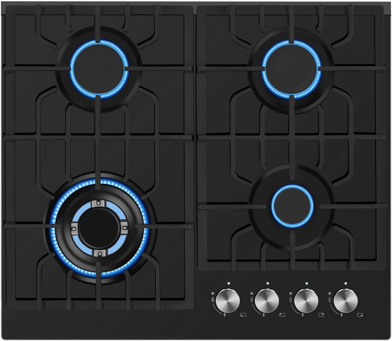 Flash Deals - 60% OFF Empava 24 Gas Cooktop with 4 Italy Sabaf Sealed Burners NG/LPG Convertible Tempered Glass in Black Model 2020, 24 Inch Crazy Deals Empava 24 Gas Cooktop with 4 Italy Sabaf Sealed Burners NG/LPG Convertible Tempered Glass in Black Model 2020, 24 Inch