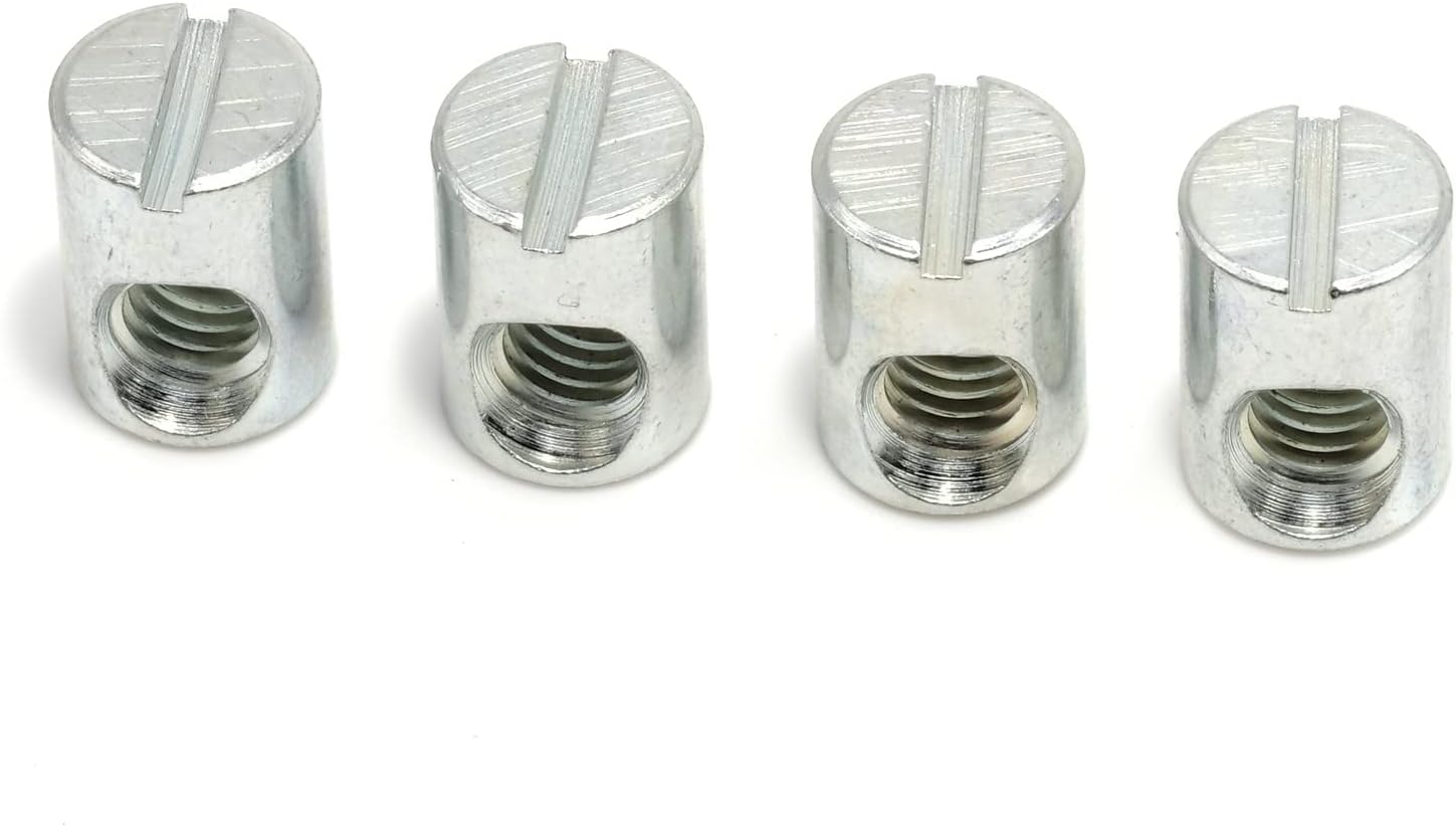 ReplacementScrews Cross Dowel Barrel Nuts Compatible with IKEA Part 100514 (SUNDVIK, MYDAL, HASSELVIKA) (Pack of 4)