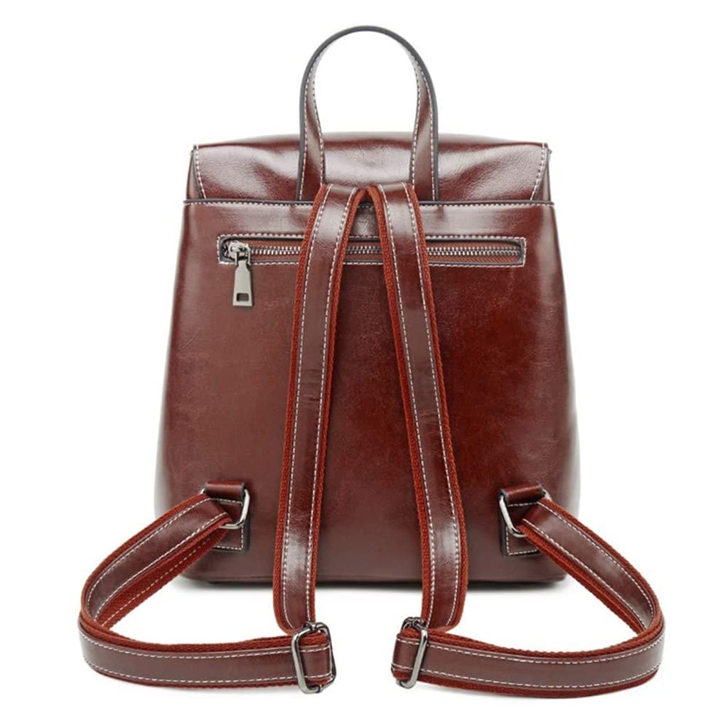 PU Leather Casual Retro Travel Backpack School Bag British Trend Ladies Large Capacity Backpack