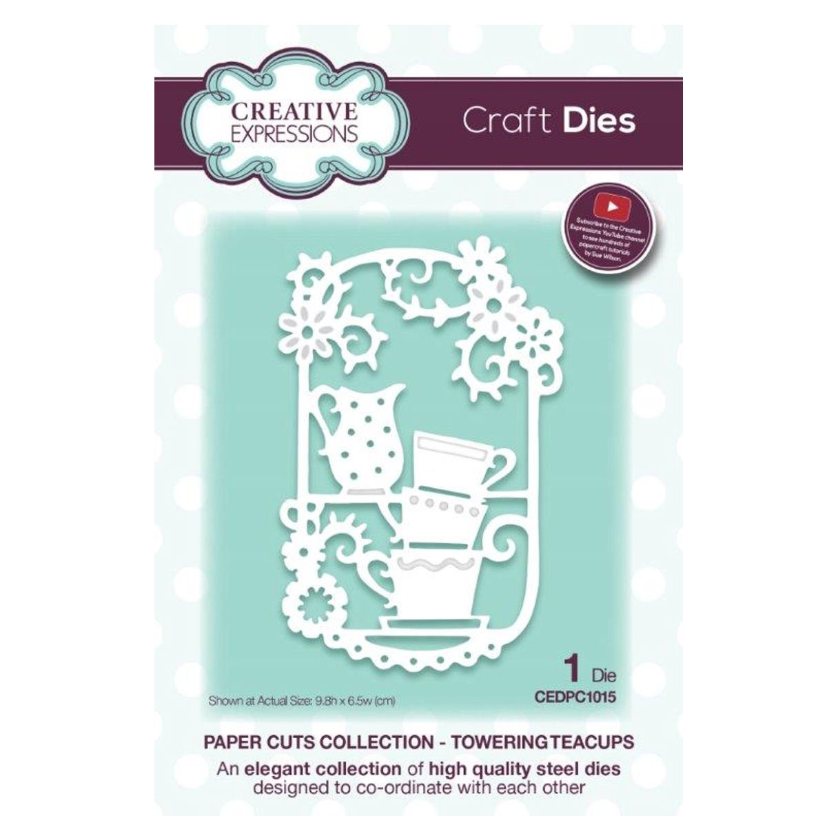 Amazon.com: Creative Expressions Craft Dies - Paper Cuts Collection -  Towering Teacups
