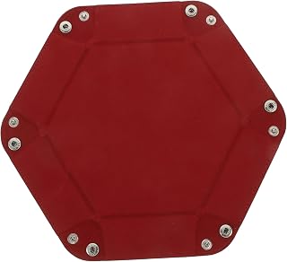 Hexagonal Foldable PU Dice Tray Storage Box for Tabletop Games