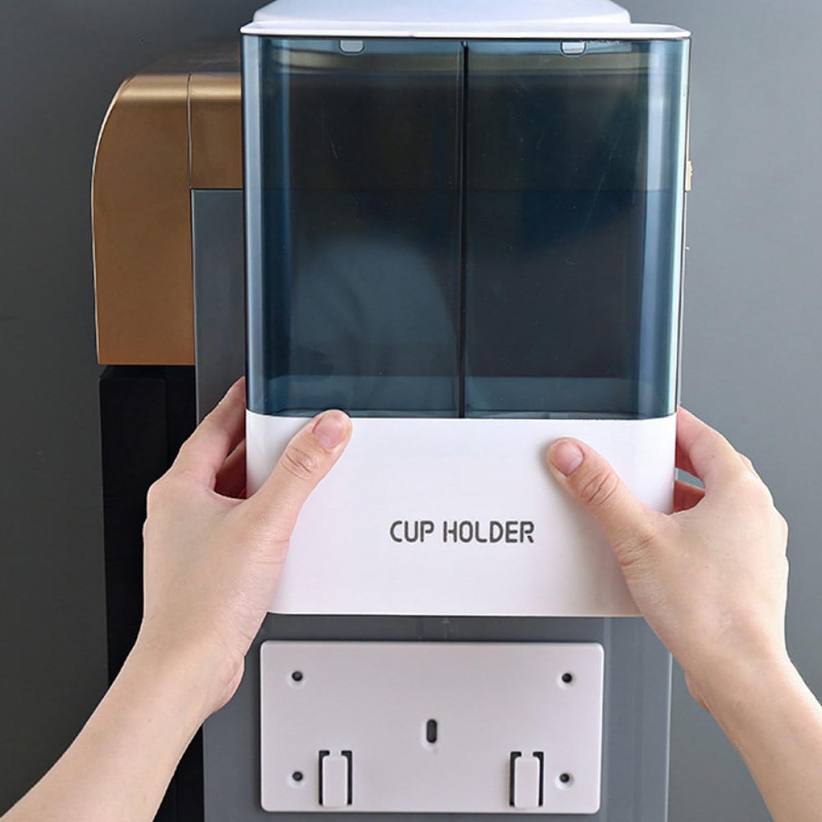 Dispenser Automatico per Bicchieri Monouso da Parete Copertura Protettiva, Organizer Salvaspazio per Ambienti Professionali e Casa