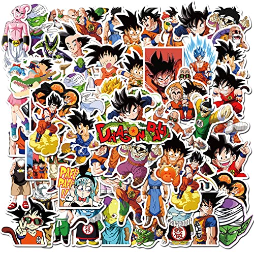 50Pcs Dragon Ball Sticker for Kids Anime Cartoon Waterproof Vinyl Decal for Teen Girl Water Bottle Skateboard Notebook Phone Guitar Bike