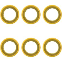 PEUTIER 6pcs 26-830749 Gearcase Drain Plug Seal Washer Gaskets for Mercury | Lower Unit Grease Gaskets Washer Drain Plug Seal Gearcase Lube Screw Compatible with Mercury Marine/Mercruiser, Yellow