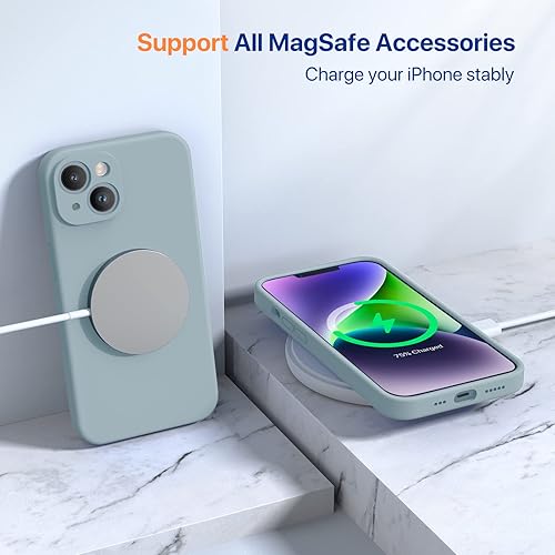 Miniatura 1690 de Miracase - Funda diseñada para iPhone 11 con protector de pantalla, funda de goma de silicona líquida, protección total contra caídas y a prueba