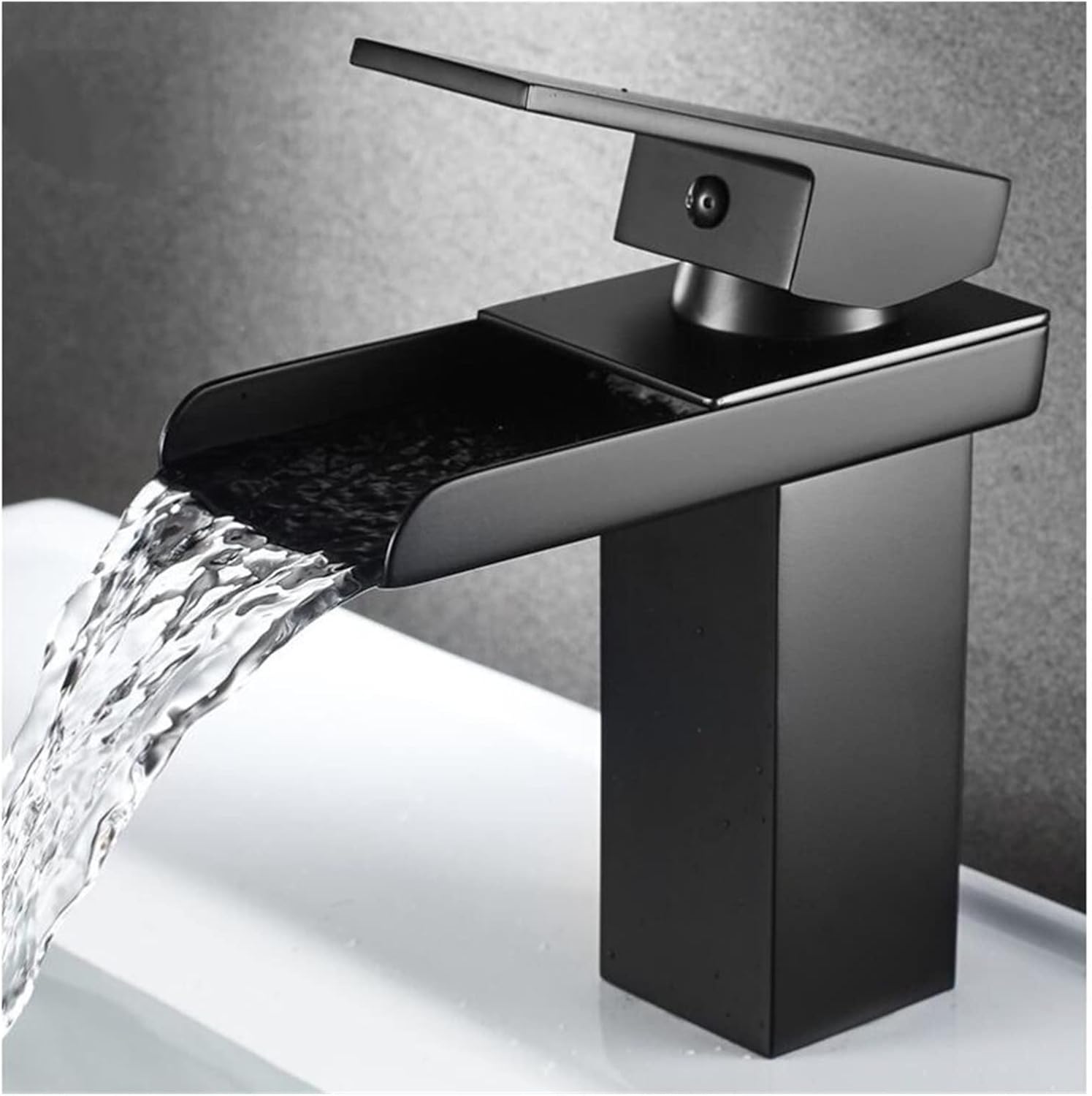 ブラック洗面台シングルレバー浴室温水・冷水滝ミキサータップ洗面台水