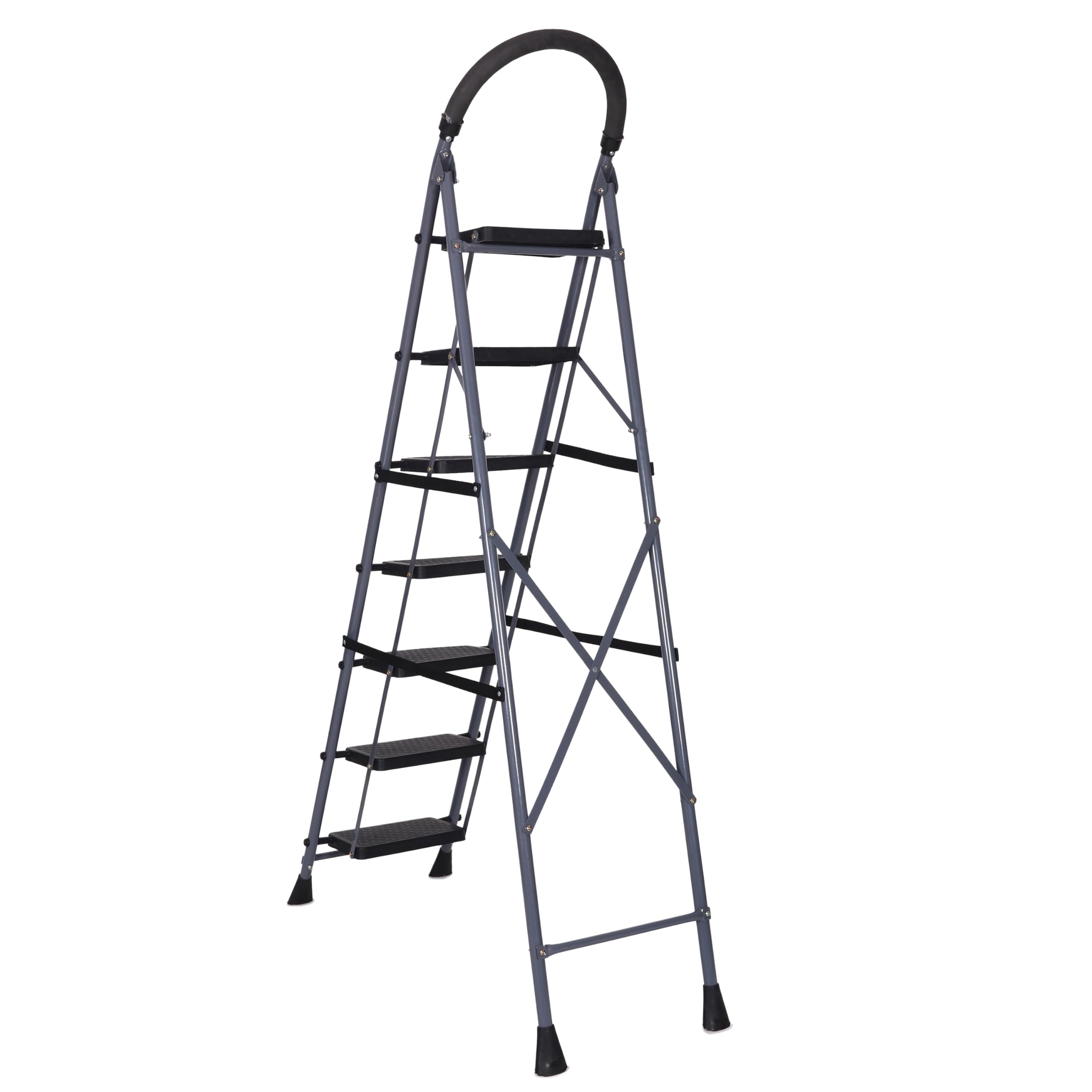 Parasnath 7-Step GoUp Steel Ladder Grey | Foldable Lightweight Step Ladder with Anti-Skid Plastic Steps | Durable and Safe | 6-Year Manufacturer Warranty | Made in India — Amazon image 7