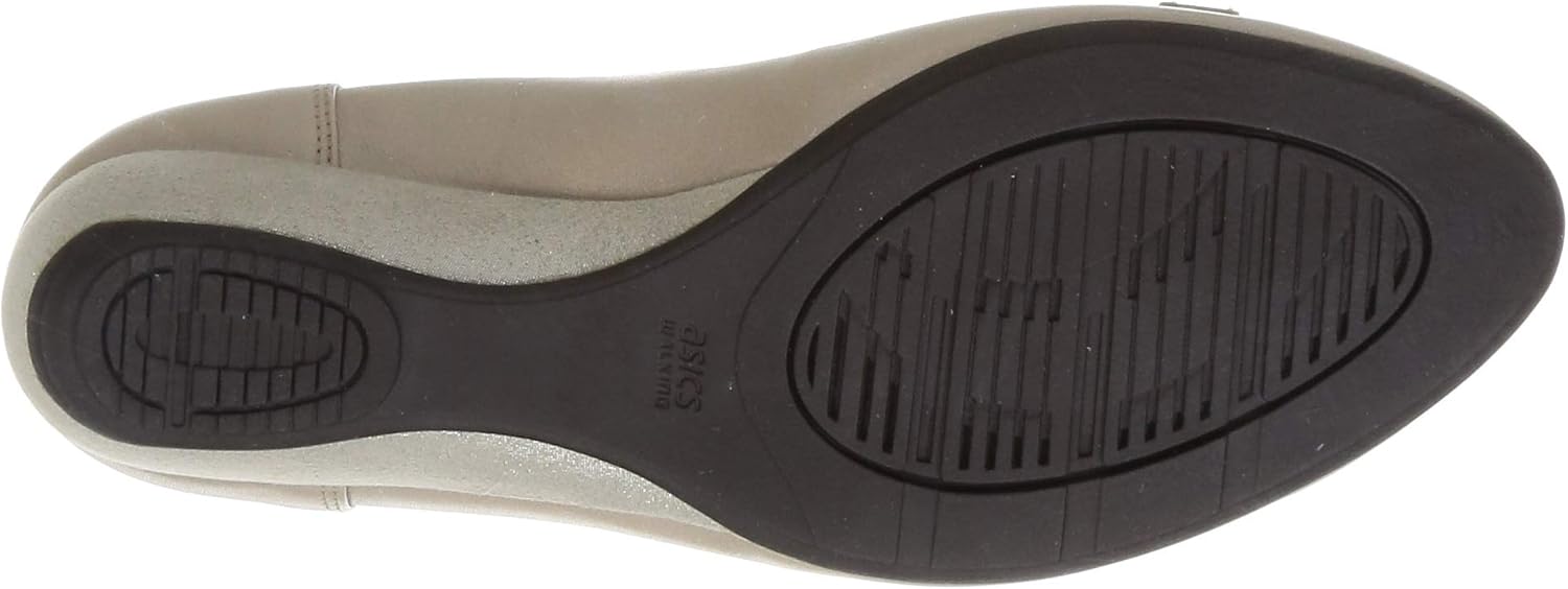 [ペダラ] パンプス アシックスウォーキング 本革 ストラップ 3.5cmウェッジヒール 3E 日本製 レディース