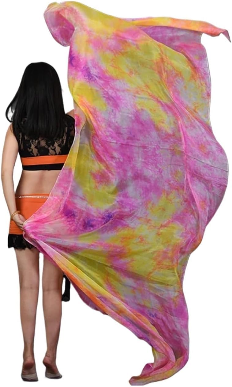 SSDDLZEQ Stage performance version Belly Dance Veil, Suitable For Both Practice And Stage Performances(Color 4,2.5m)