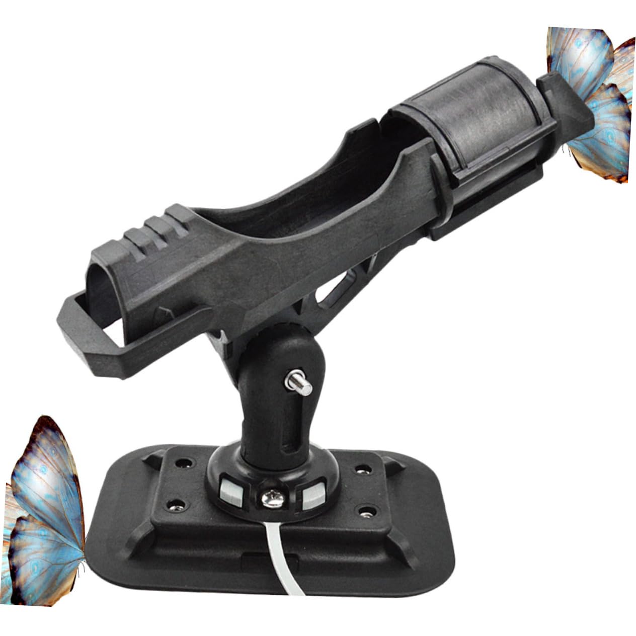 KOMBIUDA Supporto Accessorio a Gradi e Pesca in Canna per 360 Rotante da Nylon Leggero Portatile Essenziale per Kayak e Barche