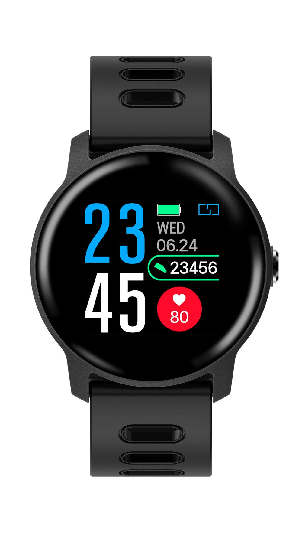 Bluetooth 4.0, IP68 Impermeabile attività Tracker 1.3 Pollici, IPS Schermo a Colori, frequenza cardiaca, Pressione sanguigna, Sonno, Calorie, Monitor, contatore Passo Nero