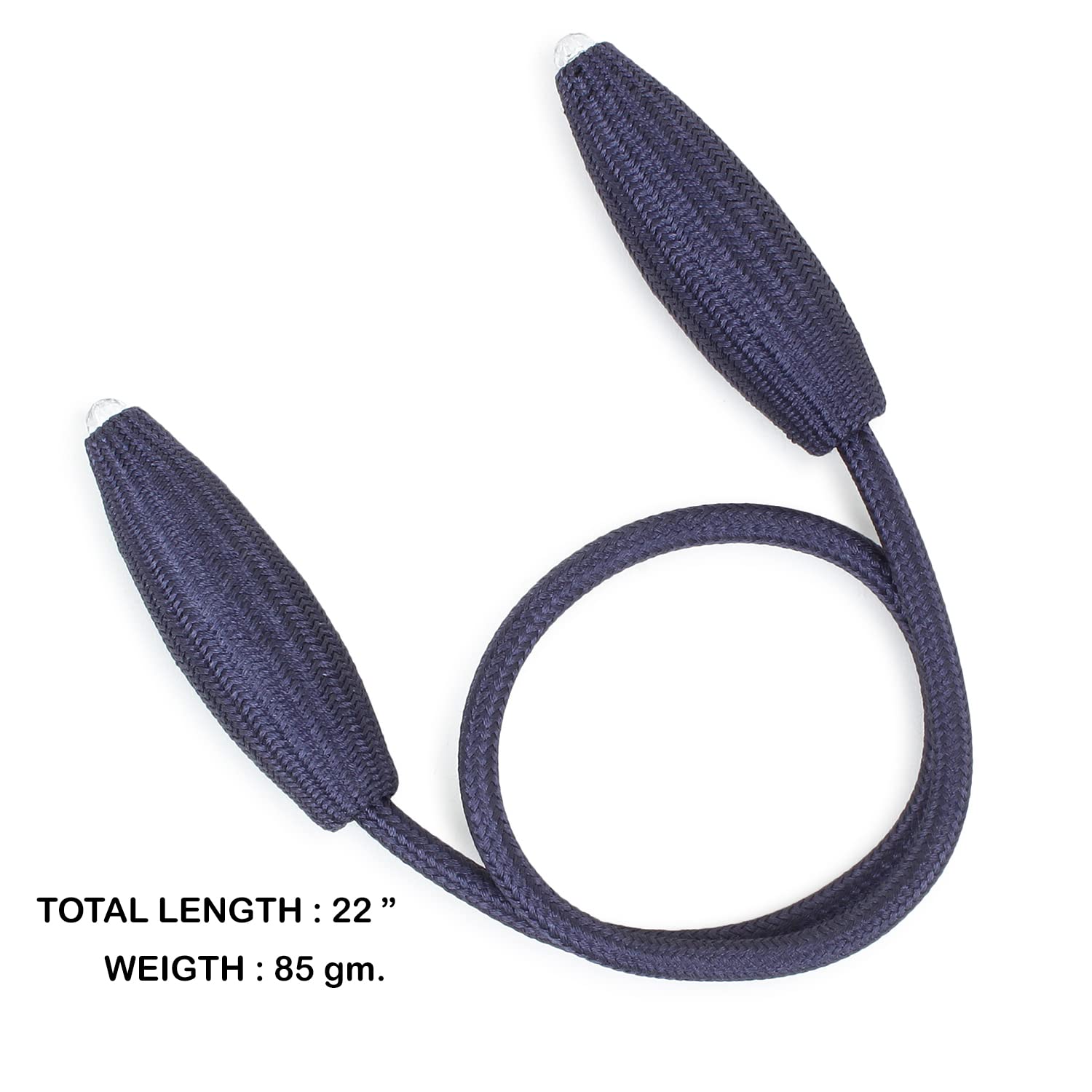 MALOINTEX Curtain Ball Rope Tiebacks Tie-Backs, Rope Ties, Curtain Handmade Holdbacks, Cotton Curtain Tieback (Blue, 4Pc-FlexRope)