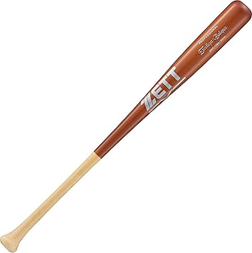 Amazon Zett ゼット 硬式木製バット エクセレントバランス 合竹 打撃部メイプル4面張り 84cm 900g平均 ナチュラル 薄ダーク 1237ge Bwt 木製バット 硬式 ゼット Zett バット