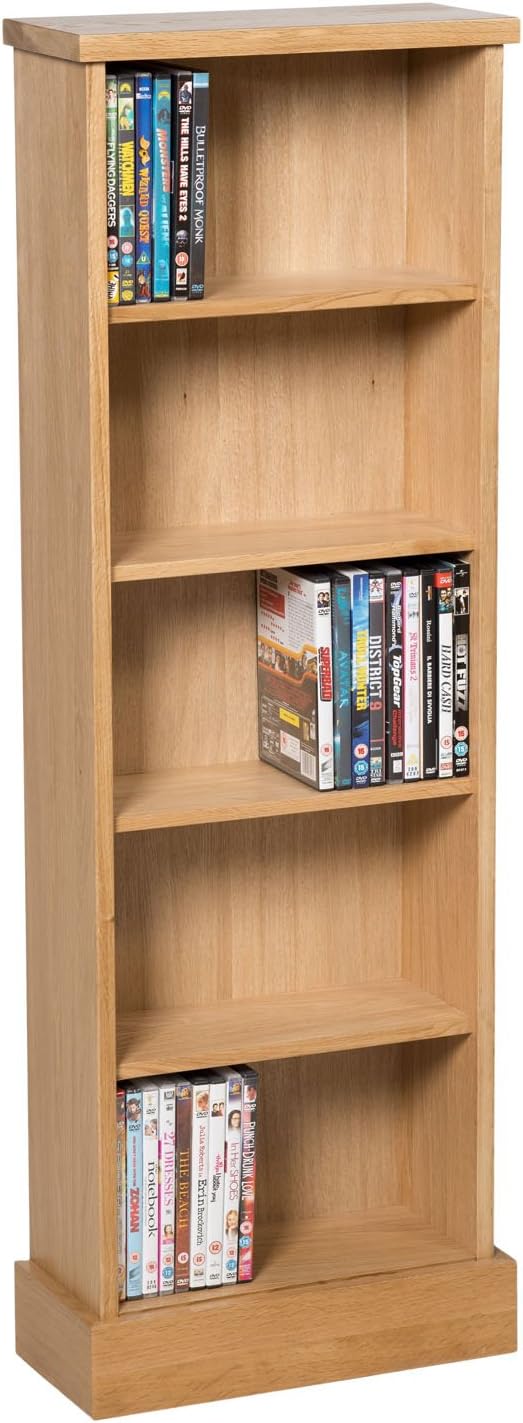 Hallowood Furniture Waverly Oak CD Storage in Light Oak Finish