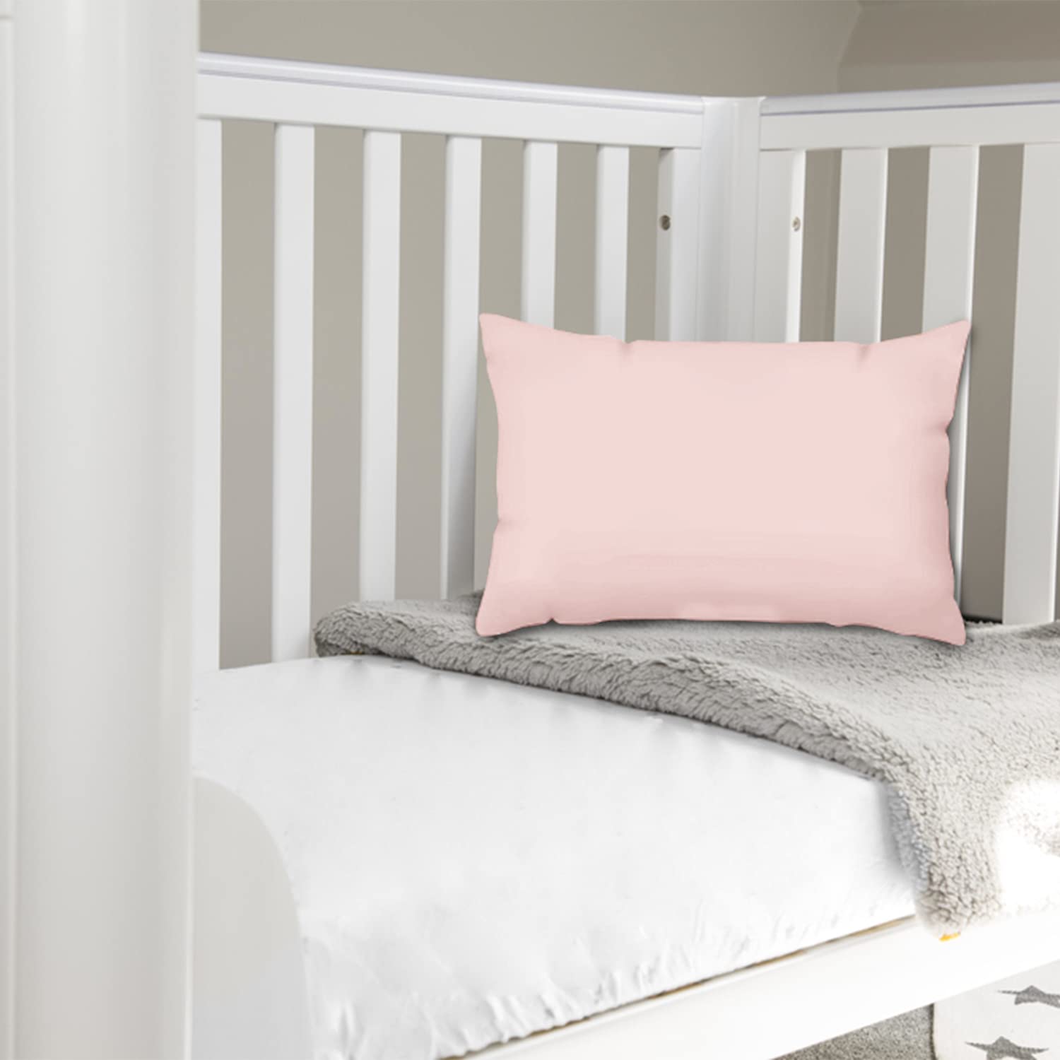 Pizuna Toddler Crib Pillow Cases 33x46cm Baby Blue, 2pc 400 Thread Count 100% Long Staple Cotton Luxurious Sateen Weave Baby Small Pillow Cases For Crib Bed By — view 10