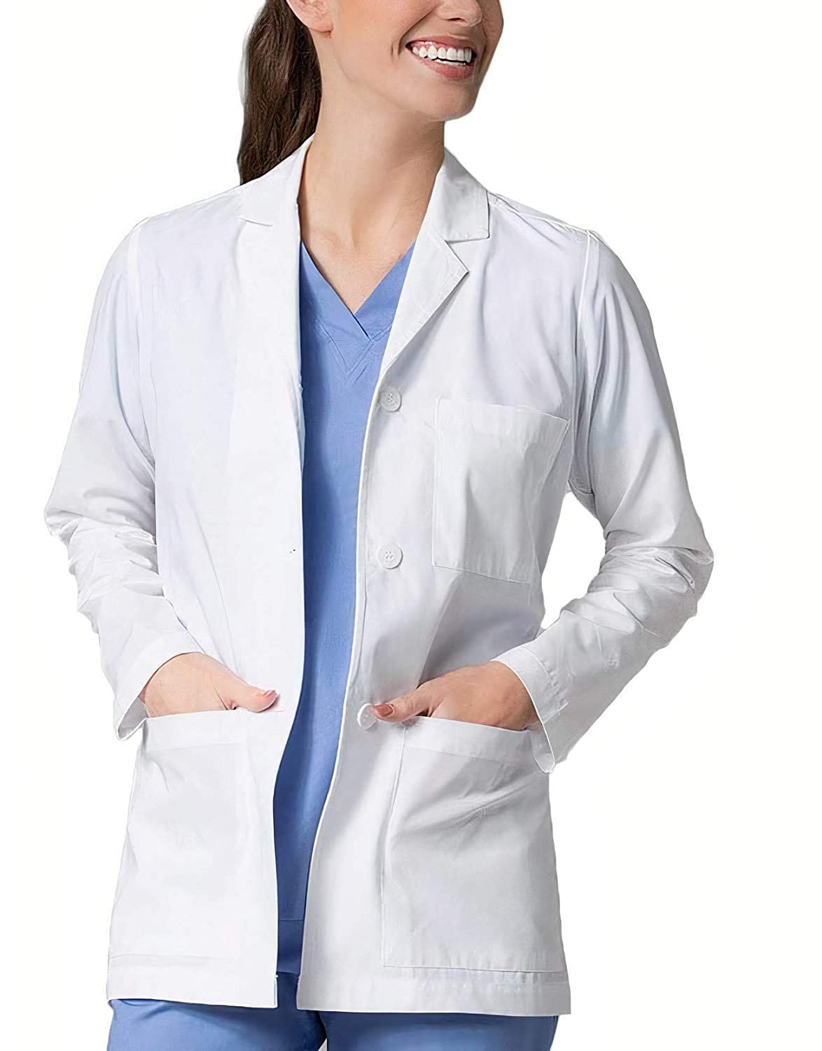 avneel - a comfortable uniform Women's Wrinkle Resistant Poly Cotton Full Sleeves Lab Coat-picture-41
