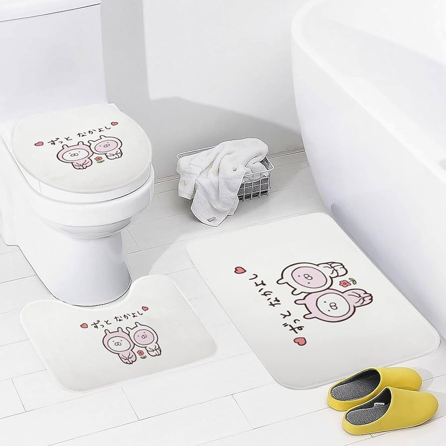 トイレ三点セット ヨコズナクリエーション トイレ3点セット マット(55×60cm) 両面