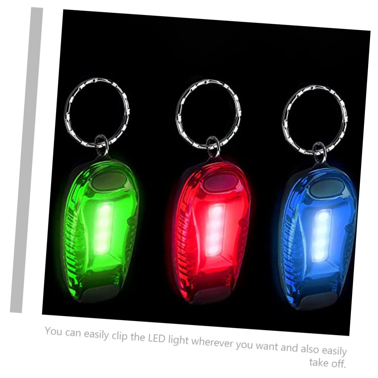 BESPORTBLE 15 Pièces Lumière De à Dos Feu D'avertissement De Marche Lumière De Sécurité pour La Pêche Lumière LED pour Le Vélo Porte-clés LED Lumière Voyant De Vélo Voyant De Marche Abdos