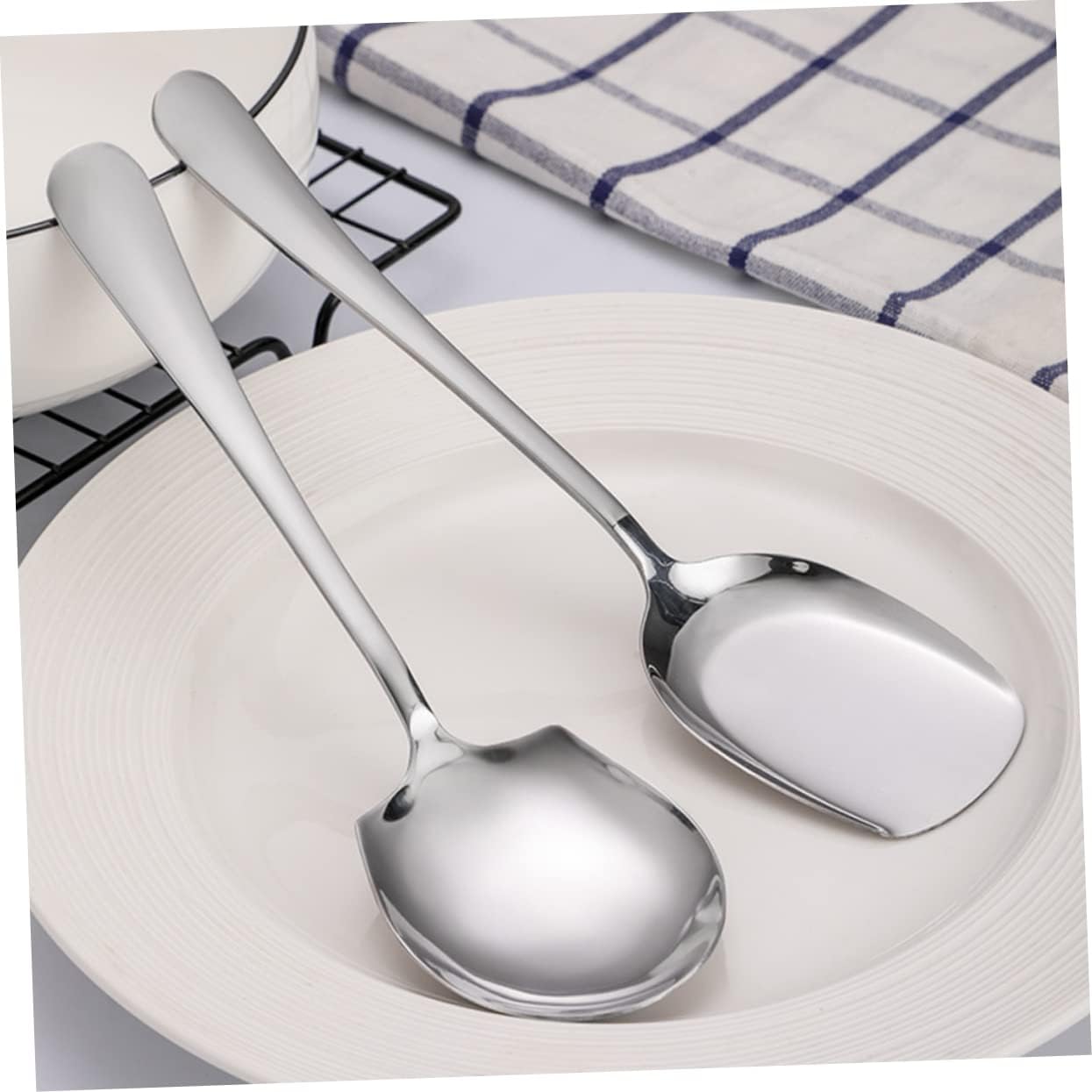 Stainless Steel Serving Spoon Set, Large Buffet Serving Utensils
