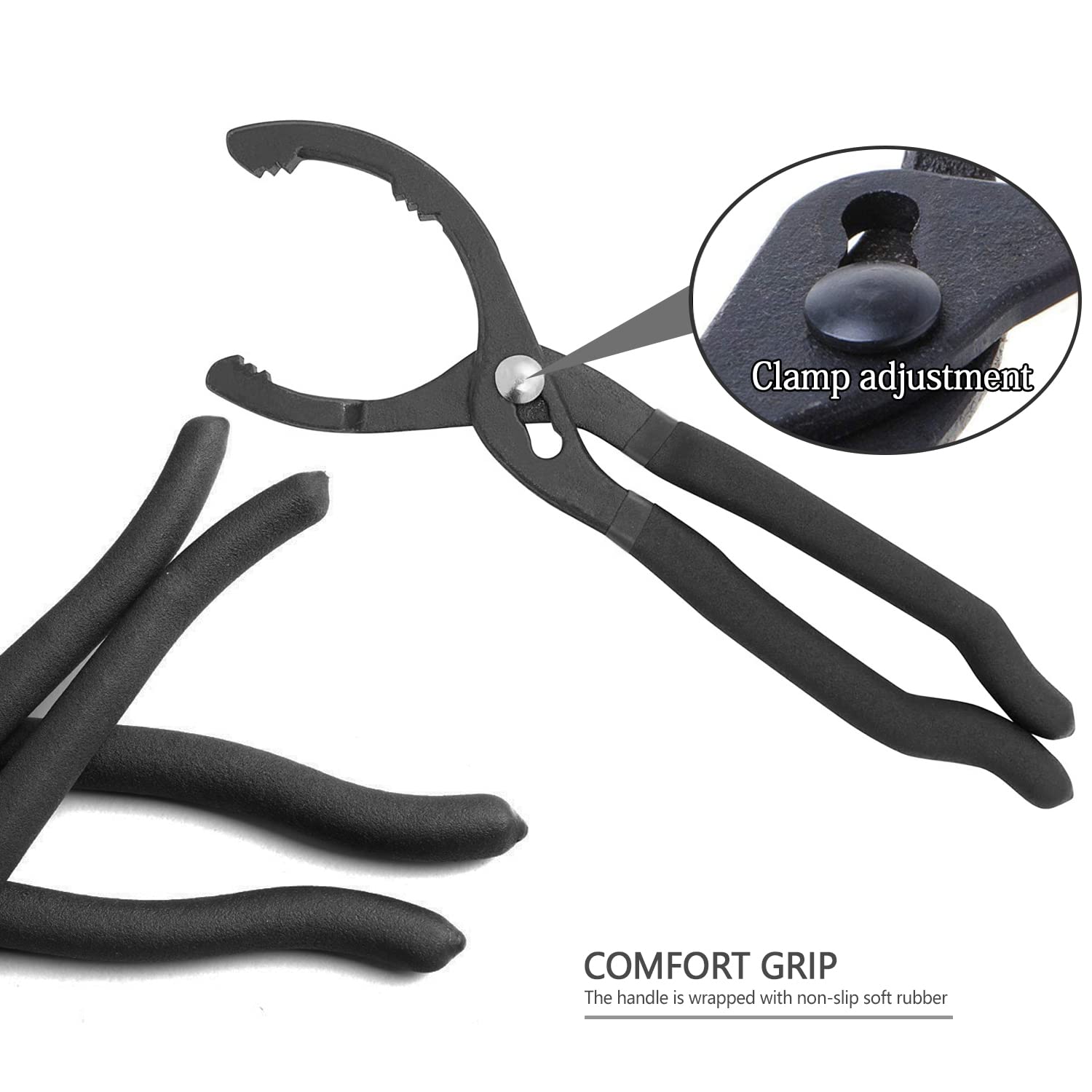 Pinza Per Filtro Olio WORKPRO Regolabile 30cm - Per Filtri Da 60mm A 102mm | Impugnatura Antiscivolo - Foto 2