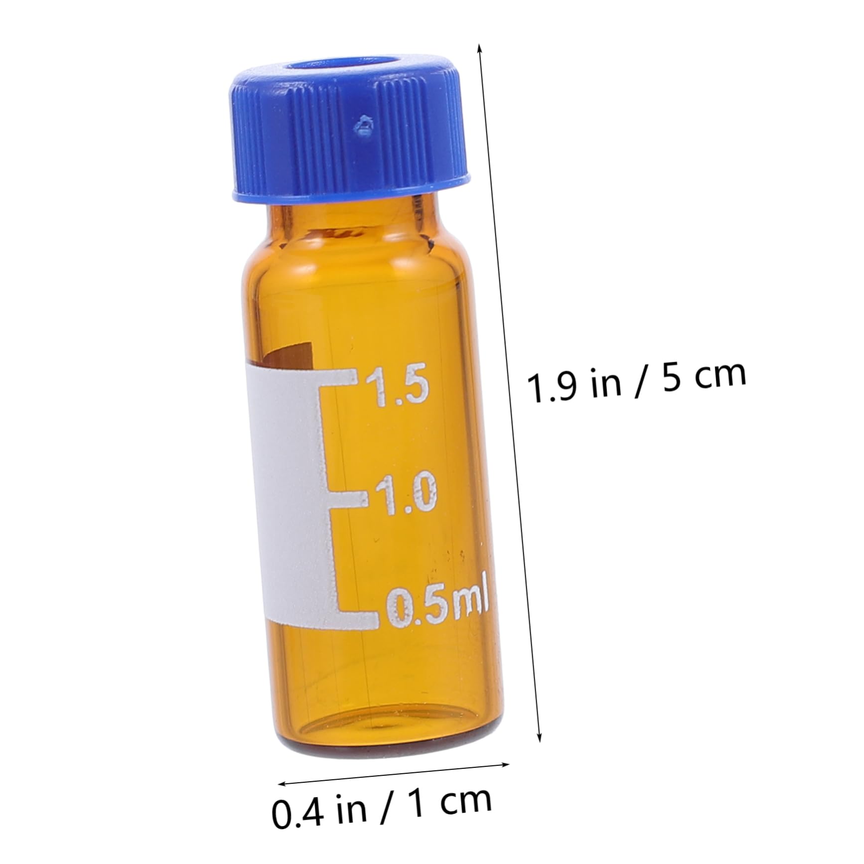 Fiale Campione in Vetro 2ml 100 Pezzi con Tappi e Pad