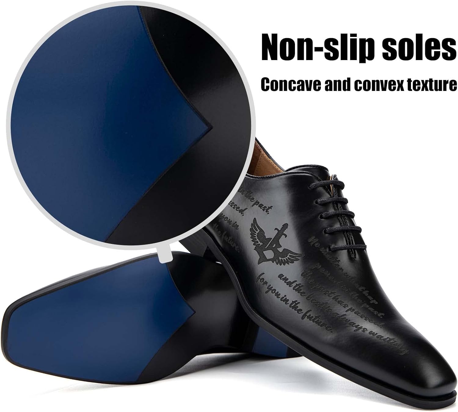 JITAI Mens Oxford Shoes Mens Casual Dress Shoes Lace Up Fashion Shoes Formal - Image 4