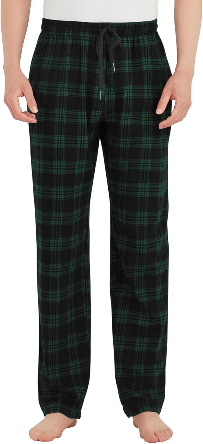 Idtswch Tall Mens Pajamas Pants 32/34/36/38 Long Inseam Plaid Lounge Pants Sleepwear Bottoms