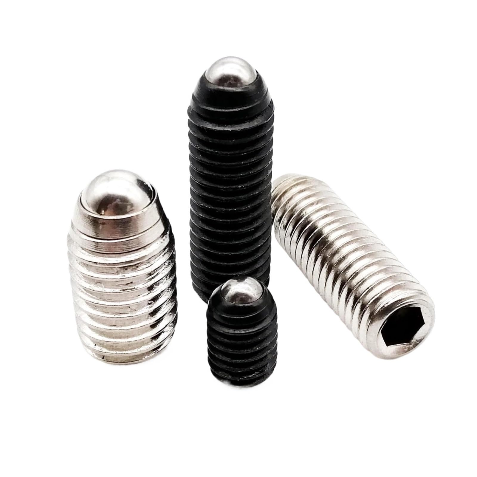 304 Stainless Steel Spring Ball Plunger Set Screw | Multicolor M3 5-16mm For Positioning Indexing Detent(Silver,16MM-M3)