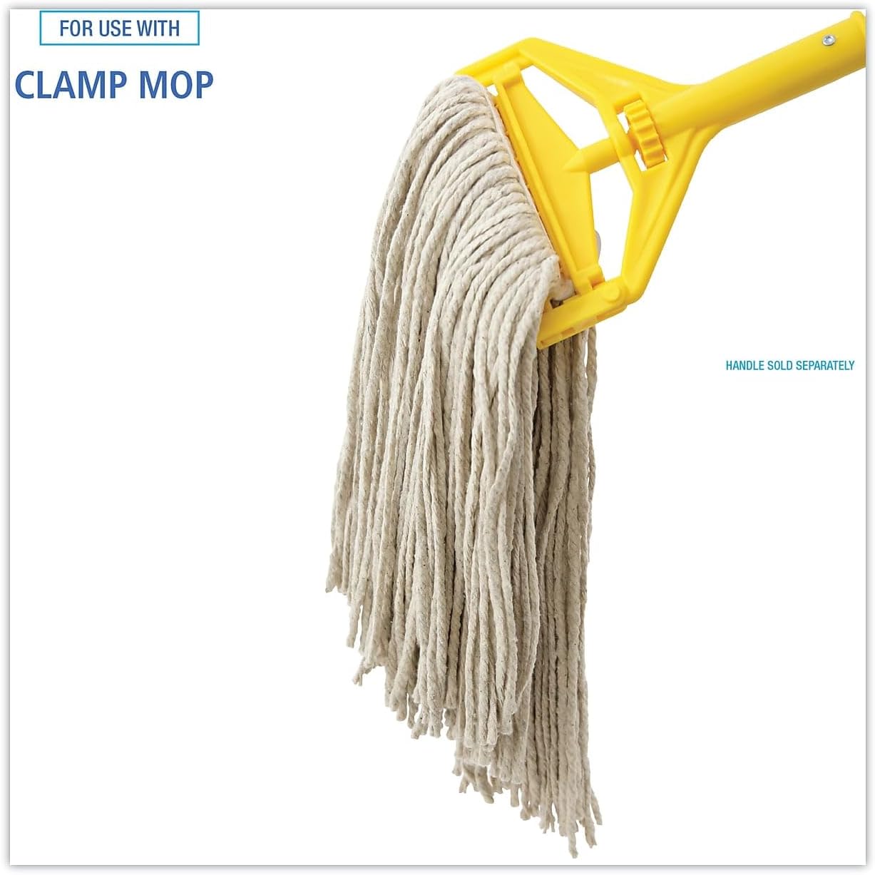 Boardwalk 216CCT Premium Cut-End Wet Mop Heads, Cotton, 16oz, White, 12/Carton