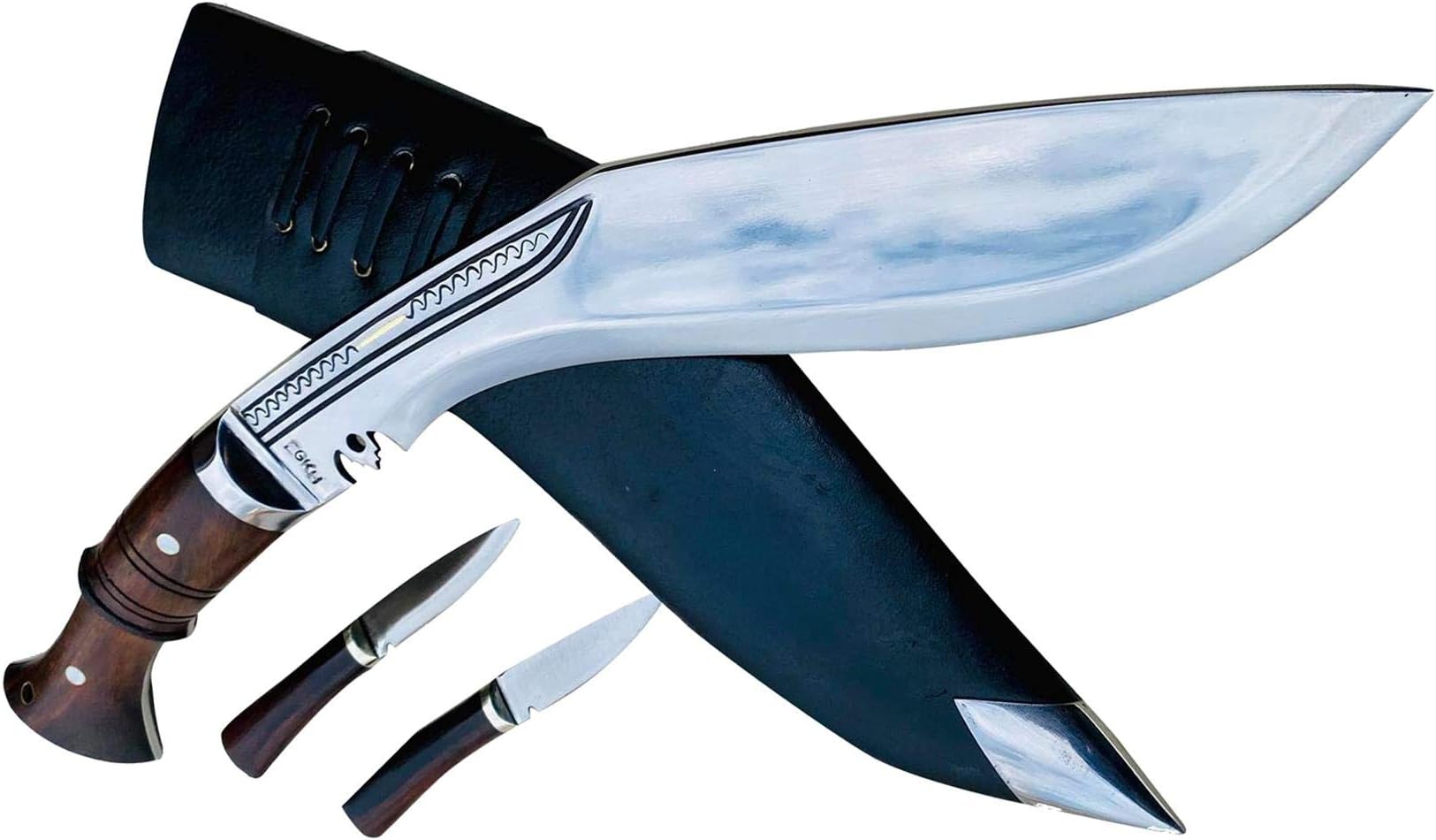 EGKH. Kukri Wholesale - Khukuri Supplier - Traditional Hand Forged Knife - High Carbon Steel Blade - Factory Outlet in Nepal - 11" WWI Panawal New Survival Brotherhood Khukuri